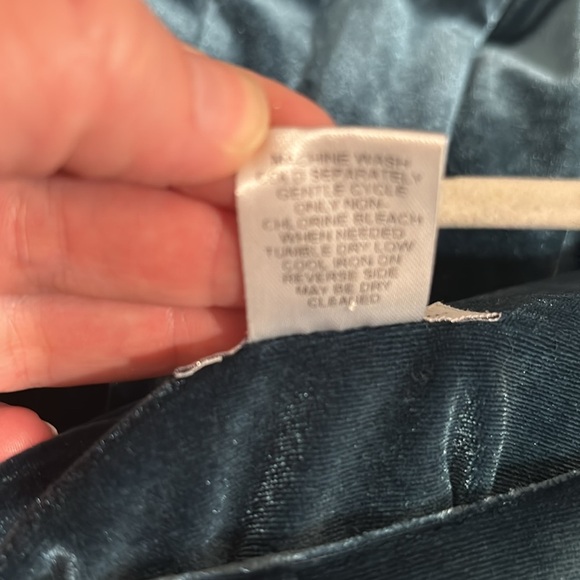 Soft Surroundings velvet dark teal tunic top size Large - Picture 5 of 7